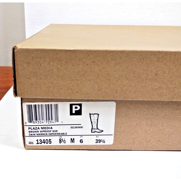 Clarks Plaza Media Rich Dark Brown Maroon Suede Knee Boots 8.5 Warm Lining - Picture 6 of 12